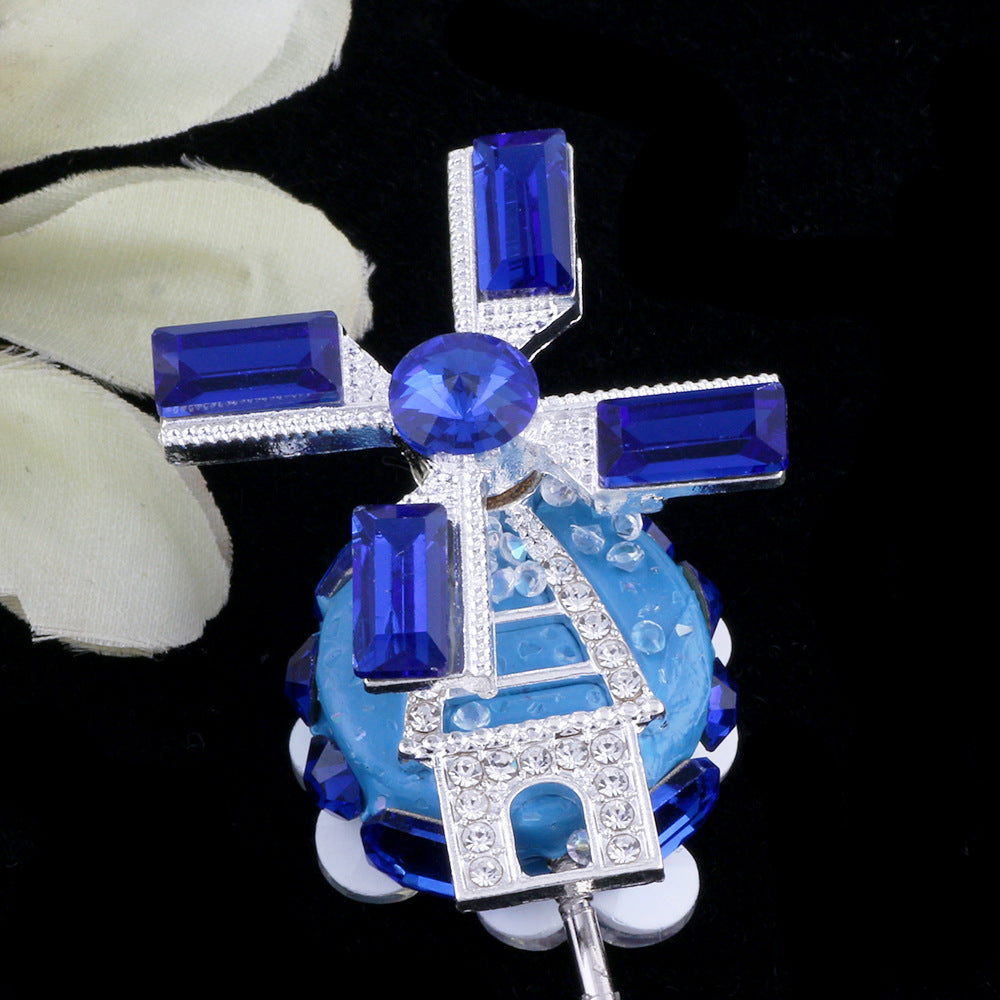 Wholesale The Heavy Industrial Castle Windmill Design Is Full of Soft Clay Beads with Drilled Pens