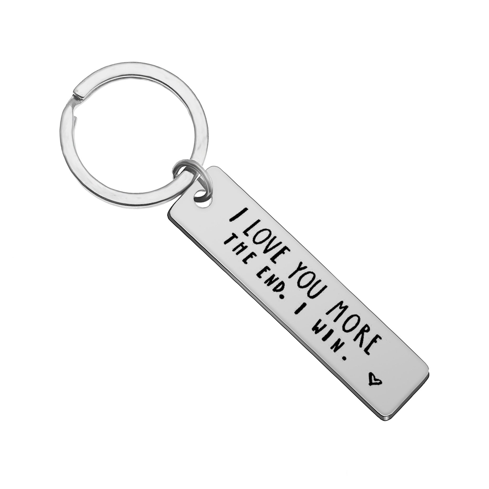 Wholesale I Love You More Couple Stainless Steel Keychains