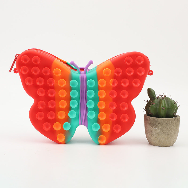 Wholesale Silicone Butterfly Satchel Pressure Reducing Toys