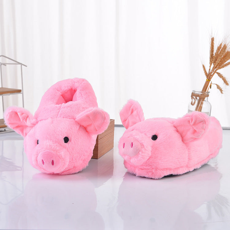 Wholesale Soft Girly Heart Piggy Warm Cotton Slippers