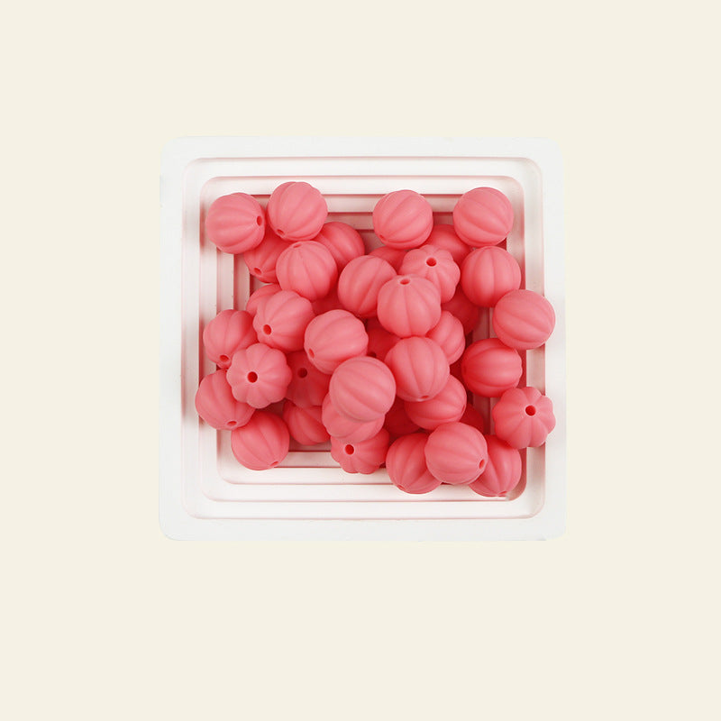 Wholesale 100pcs/pack Candy-colored silicone pumpkin beads