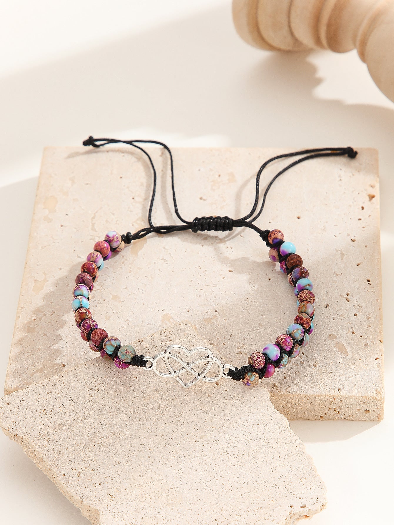 Wholesale Hand Woven Turquoise Natural Stone Double Bracelet