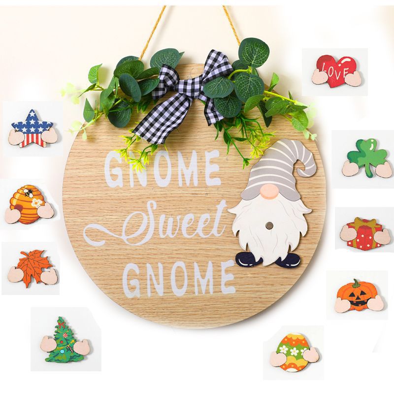 Wholesale Wooden Christmas Halloween Three-dimensional DIY Hanging Tags