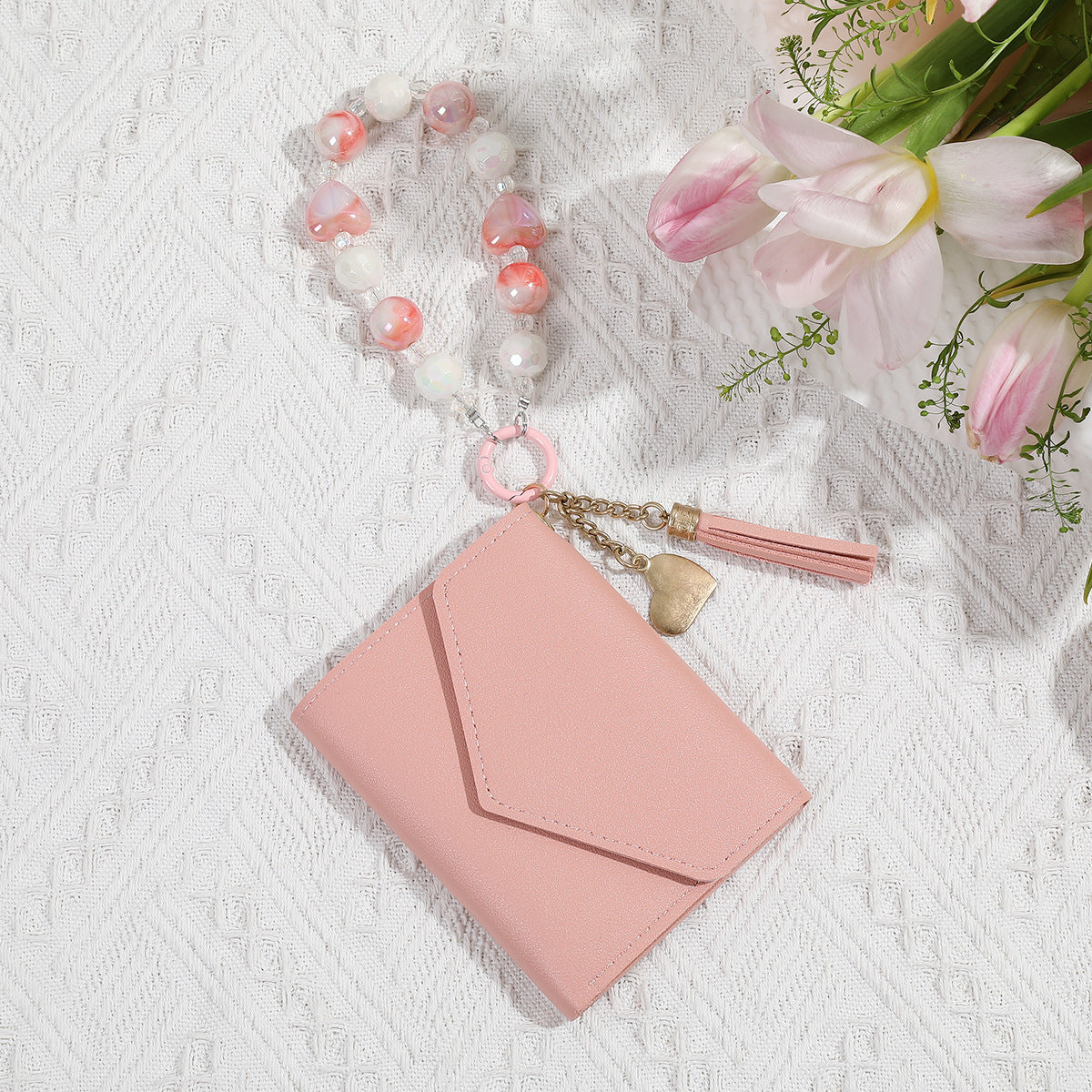 Llavero de muñeca de muñeca de bolsas de tarjeta PU al por mayor