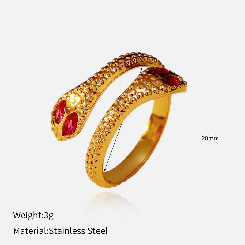 Wholesale Trendy Glossy Open Titanium Steel Ring Stainless Steel 18K Gold Plated Niche Ring