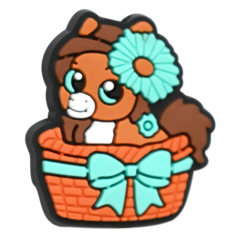 Wholesale Random 100pcs/pack Cute Cat Series DIY Beaded Charcoal