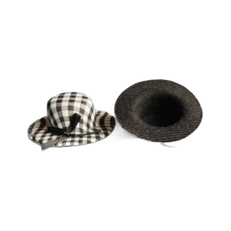 Wholesale 10pcs Mini  Straw Hat Small Straw Hat Doll Accessories