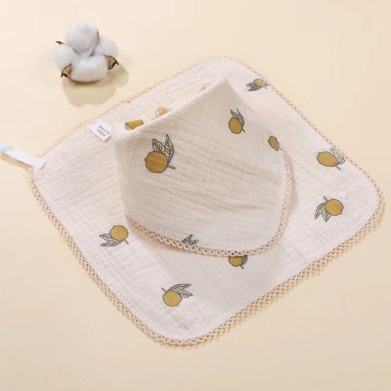 Wholesale Baby Bib Cotton Triangle Towel Newborn Anti-spitting Milk Water Bib Children Scarf Saliva