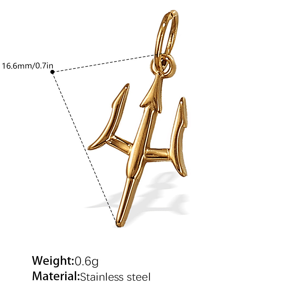 Wholesale Stainless steel 18K gold-plated small DIY key pendant