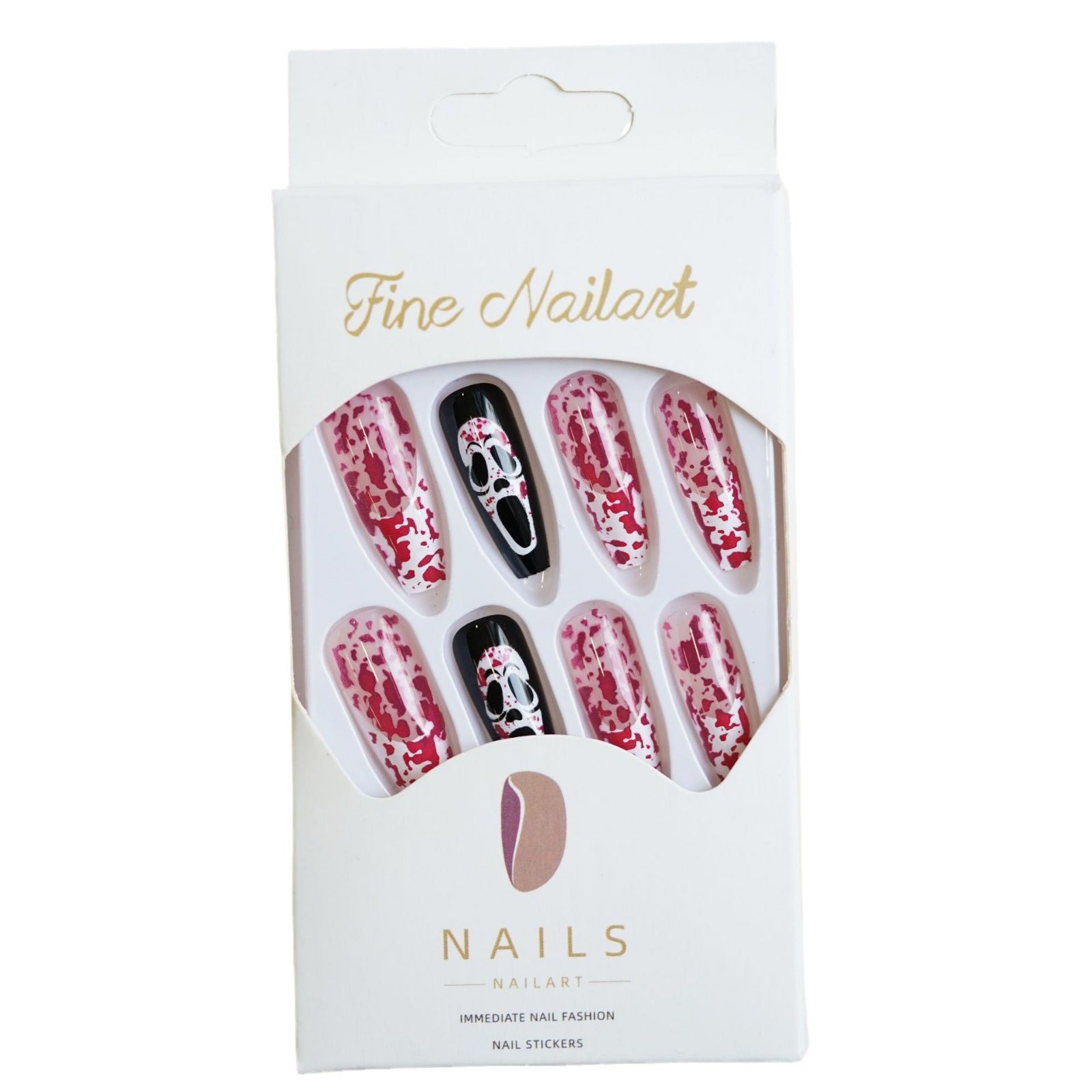 Wholesale  bloody long T fake nail tips wear nail tips