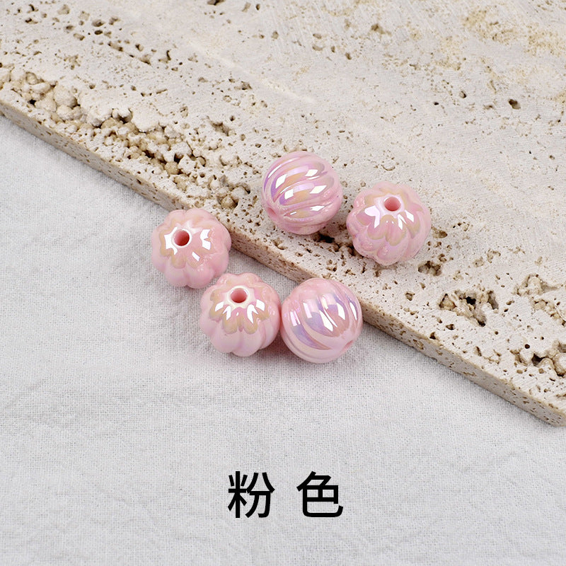 Wholesale 10PCS Acrylic Plastic Solid Color Mape Beads