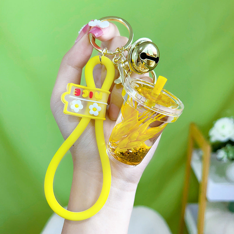 Wholesale Acrylic Oiled Barley Wishing Bottle Keychain