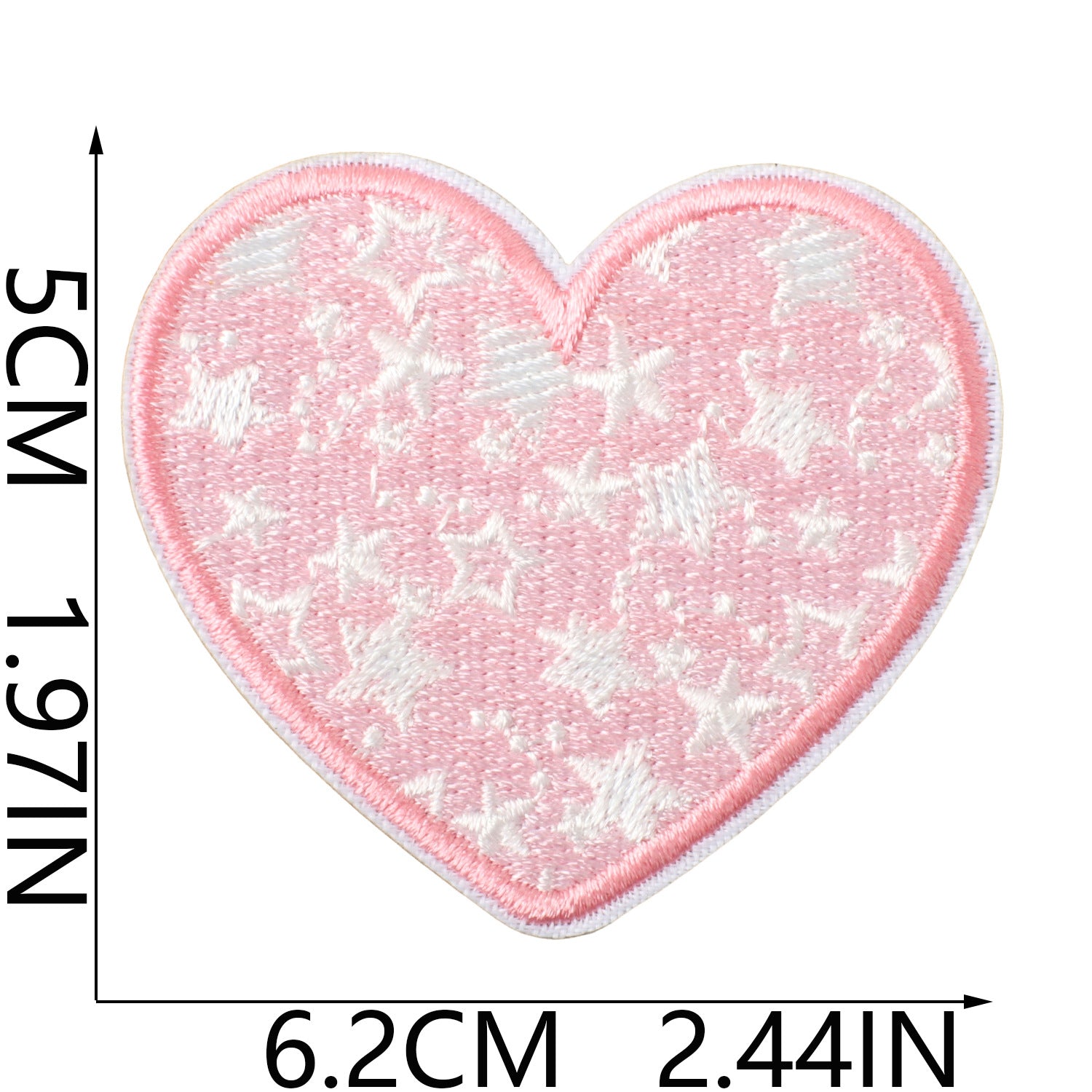 Wholesale Heart Shaped Embroidered Iron On Patches Cute DIY Clothing Repair Decorative Accent