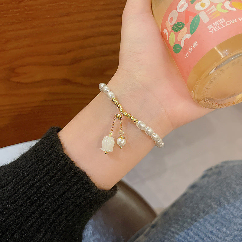 Wholesale Girls Retro Niche Temperament Pearl Bracelet
