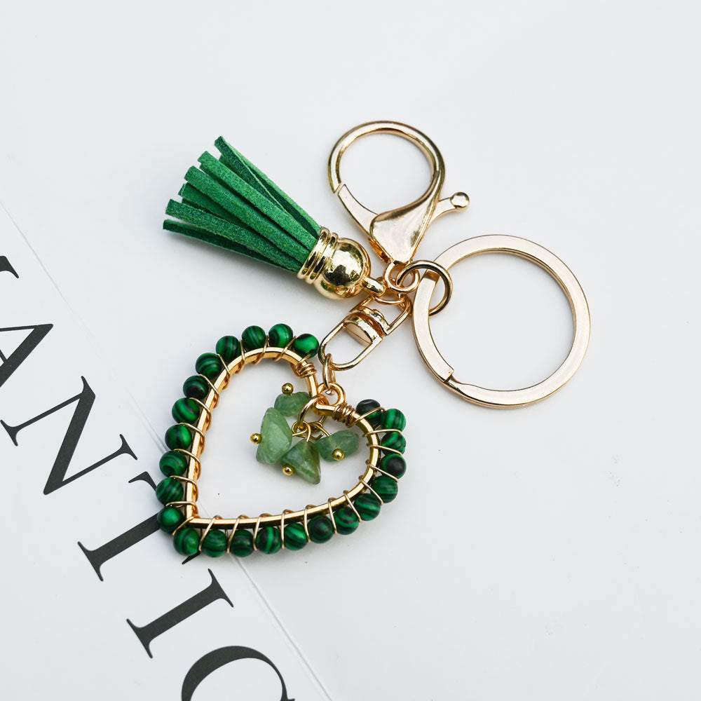 Wholesale  Natural Stone Keychain Bohemian Style