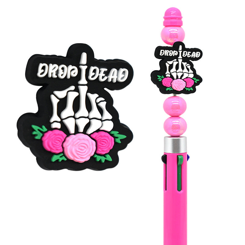 Wholesale 100pcs Creative DIY Halloween Skull Soft Beads