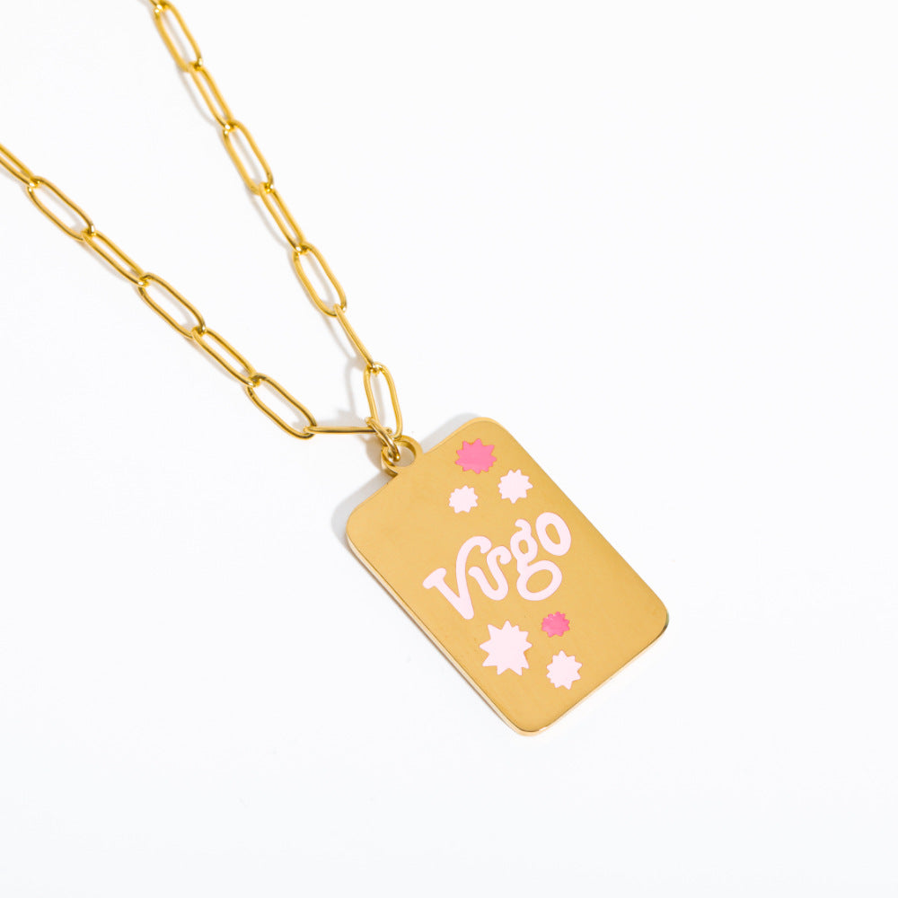 Wholesale Twelve Constellations Stainless Steel Necklace
