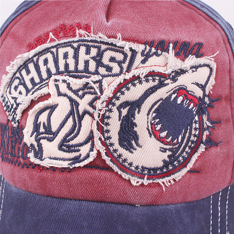 Wholesale Spring and Autumn Sun Hat Men's and Women's Fashion Shark Personalized Cap New Washed Baseball Hat