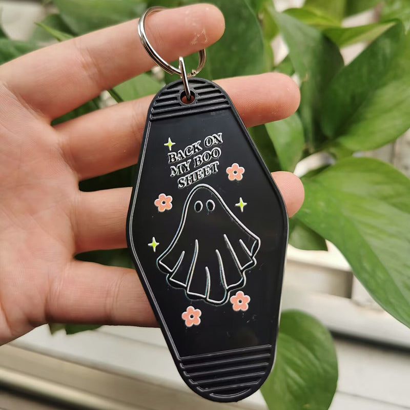 Wholesale Retro Hotel UV Printing Halloween Gift Keychain