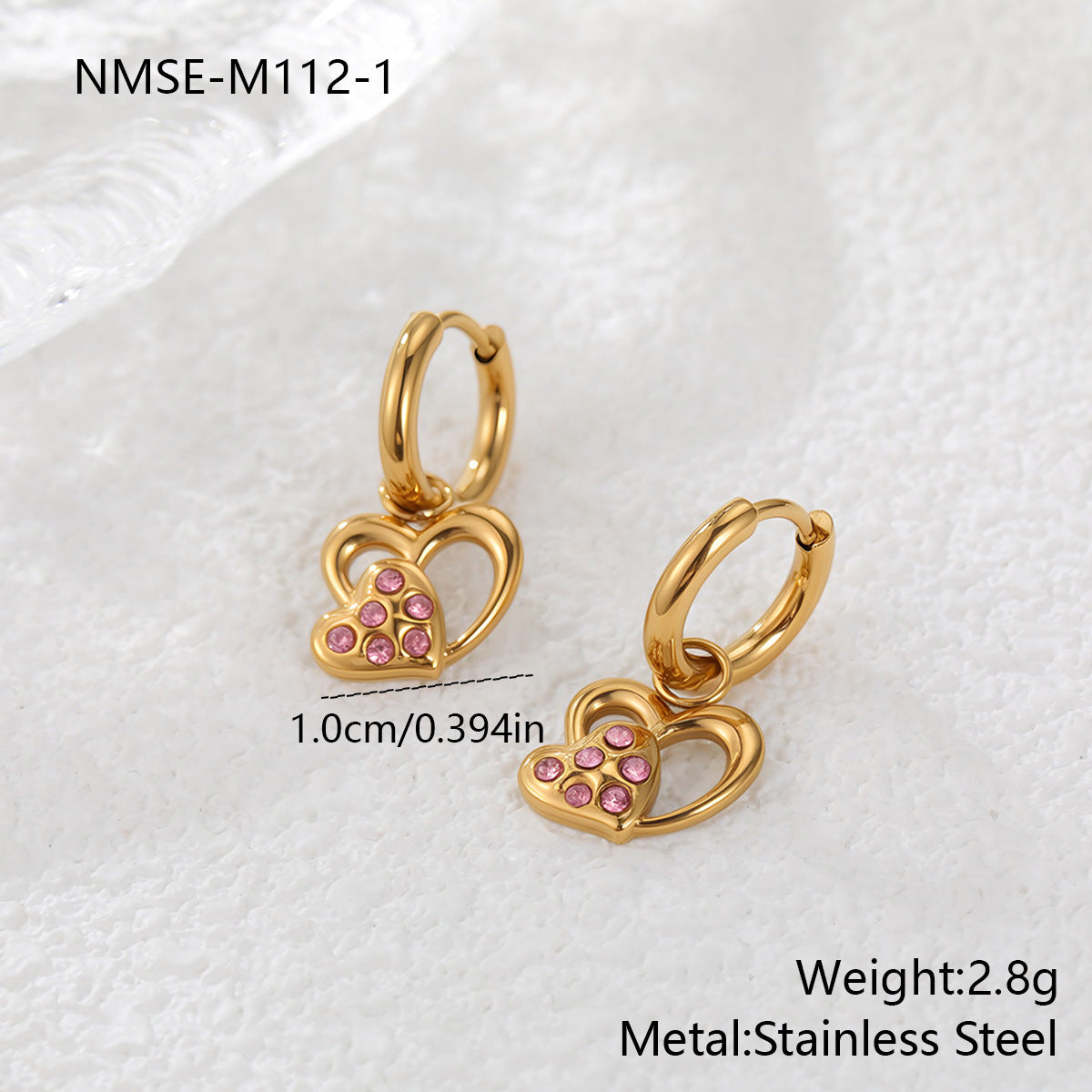 Wholesale Love studded stainless steel earrings