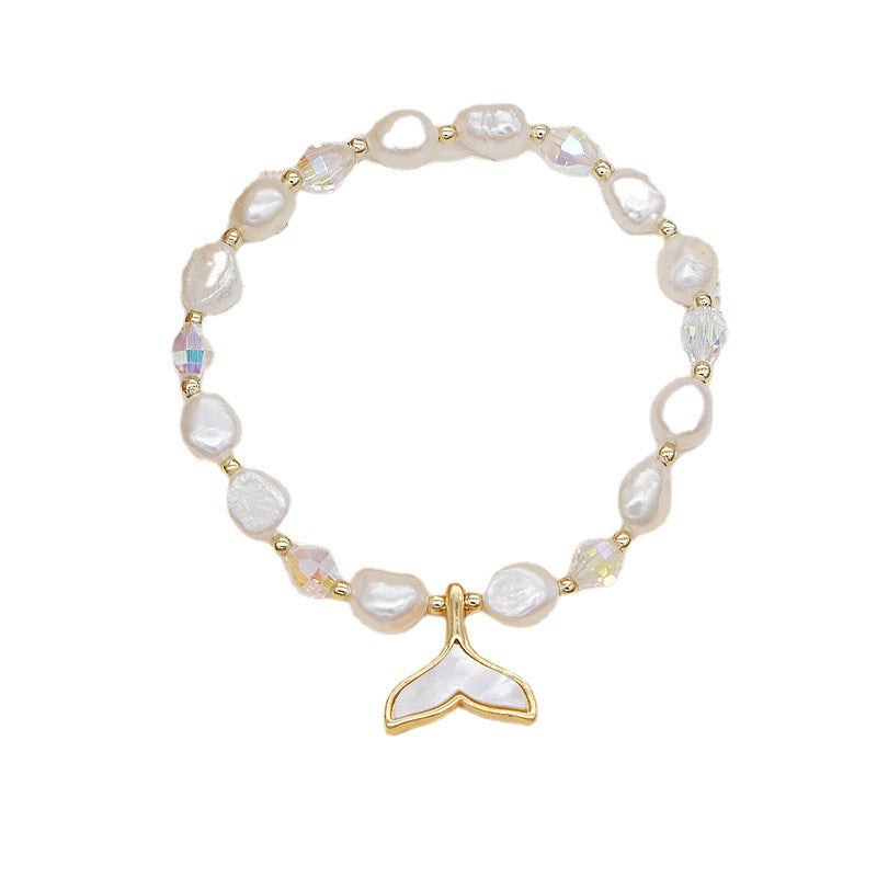 Wholesale Baroque Sea Shell Fish Tail Summer Pearl Bracelet