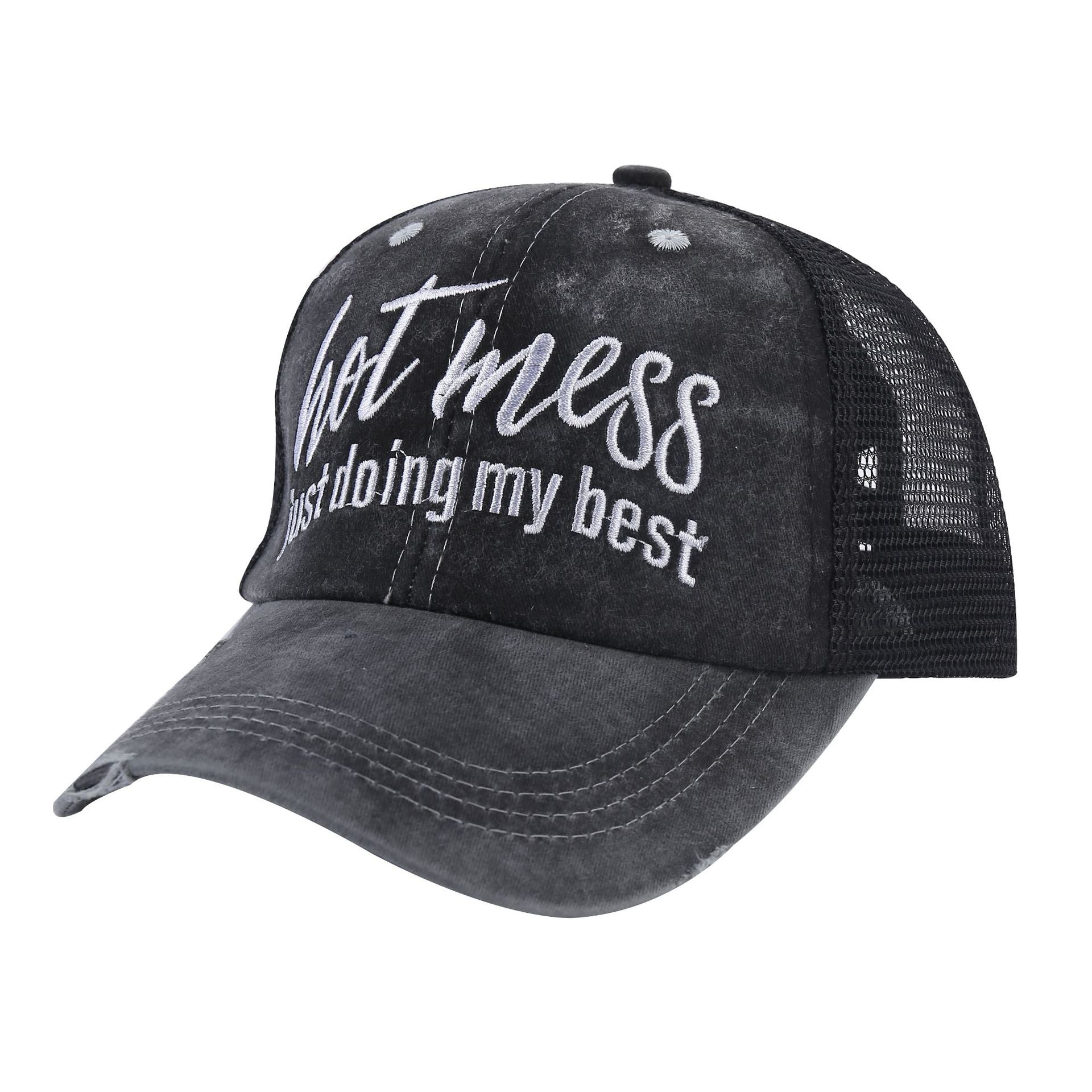 Wholesale Ponytail Embroidered Cotton Baseball Caps