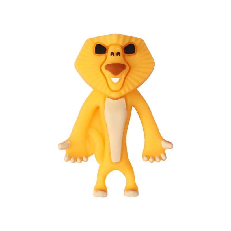 Wholesale 20pcs New creative 3D silicone beads cartoon animal soft glue cute penguin jewelry beaded decoration silicone beads accessories