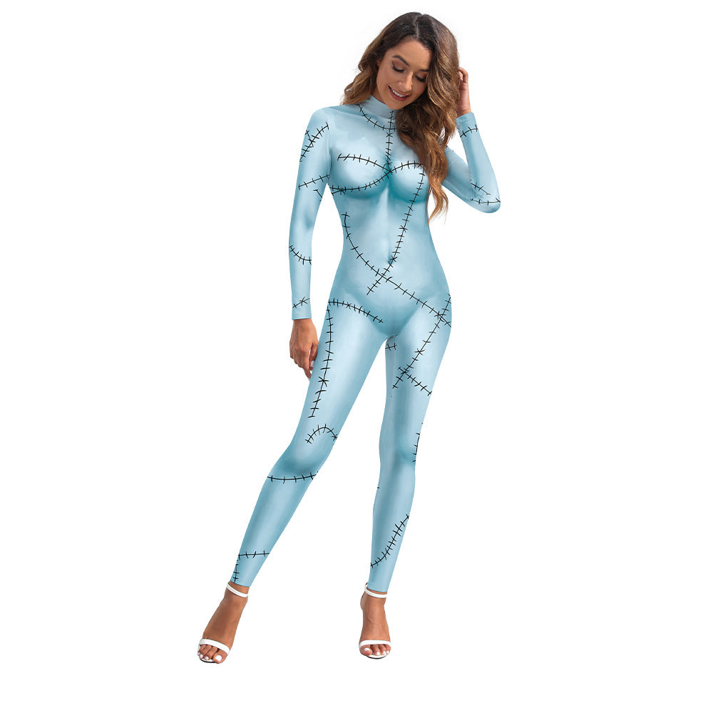 Wholesale Halloween Christmas Horror Night 3D Digital Printing Jumpsuit