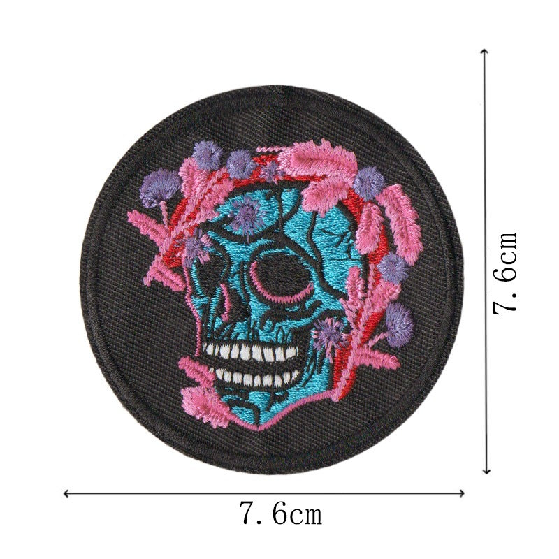 Wholesale 8 Pack Embroidered Iron On Patches Heat Melt Glue Back DIY Fashion Accessory For Bags Towels Outdoor Gear Gift