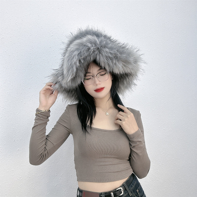 Wholesale Thick Imitation Fur Plush Hat