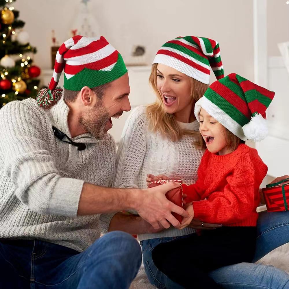 Wholesale Parent-child Yarn Single Ball Knitted Christmas Hat