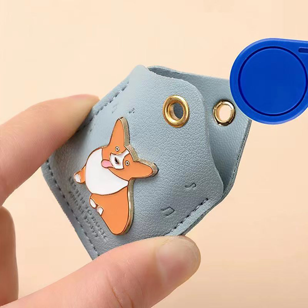 Wholesale Keji Card Case Loss Proof Leather Key Ring