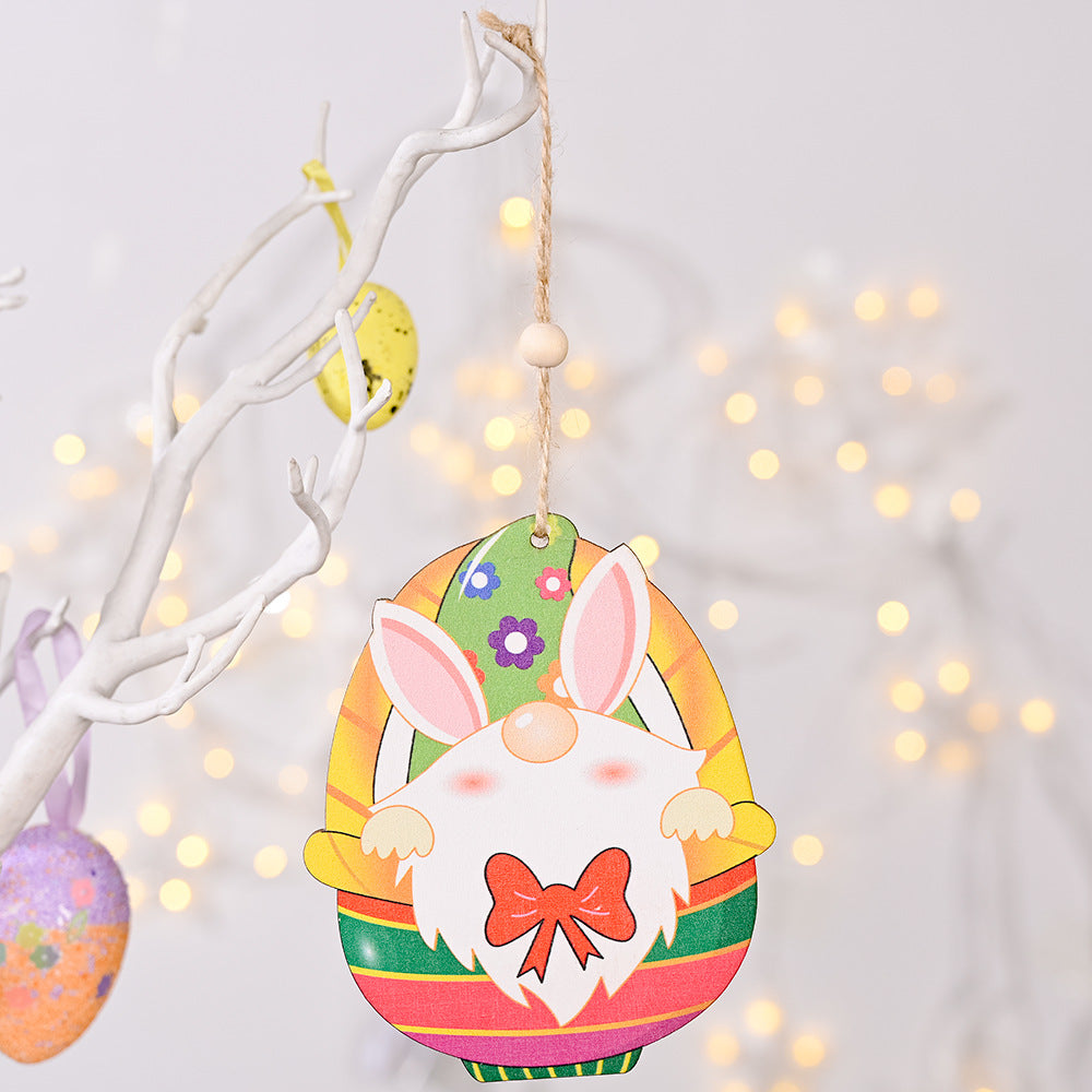 Wholesale of Easter Wooden Painted Printed Decorations
