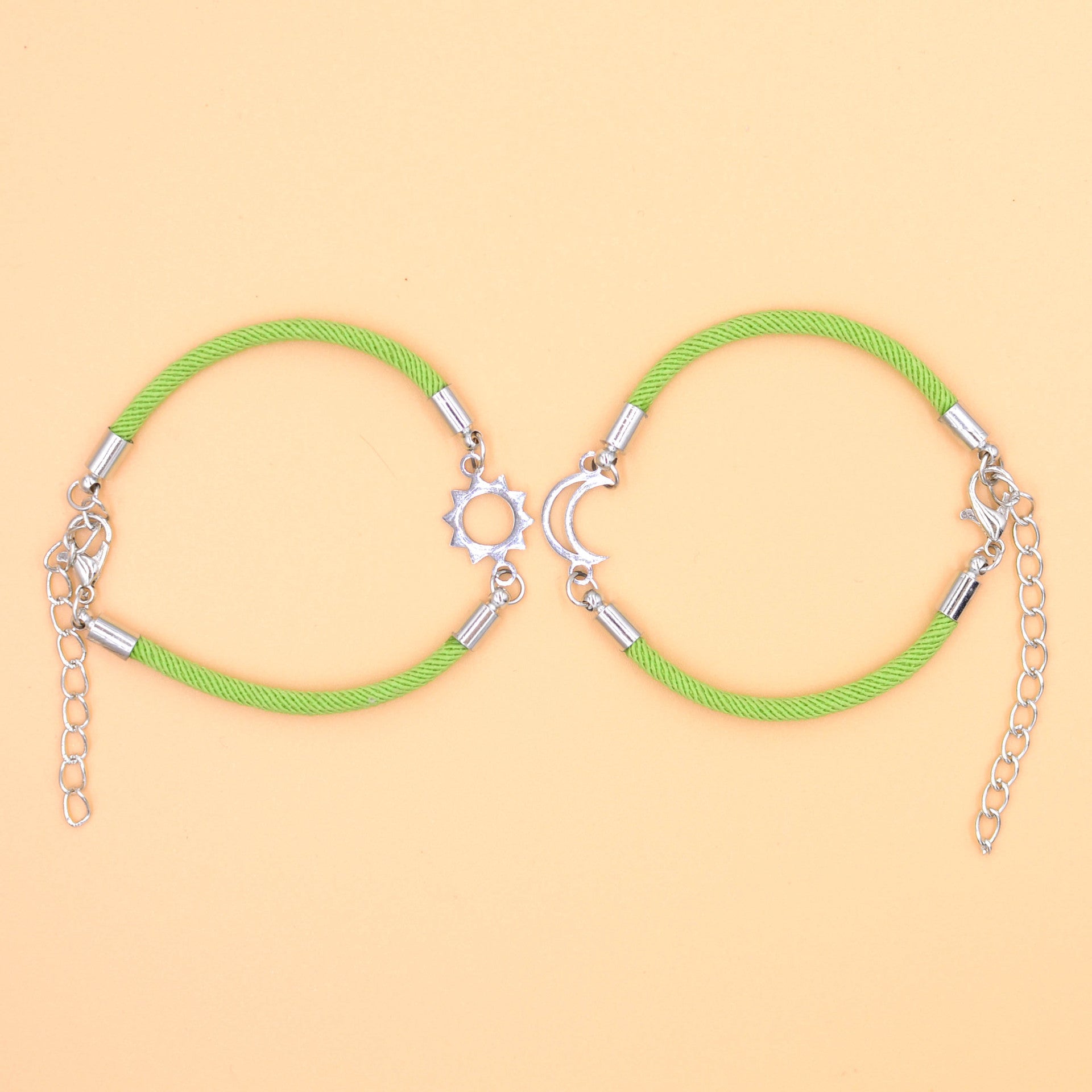 Wholesale Sun Moon Same Brilliance Valentine' s Day Weaving Bracelet