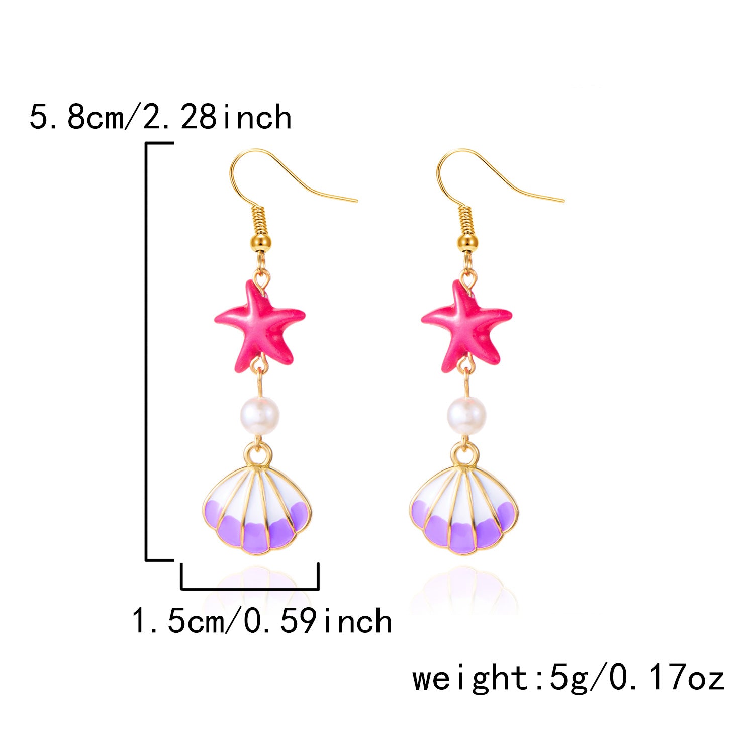 Wholesale Shell and starfish earrings series creative design personality earrings