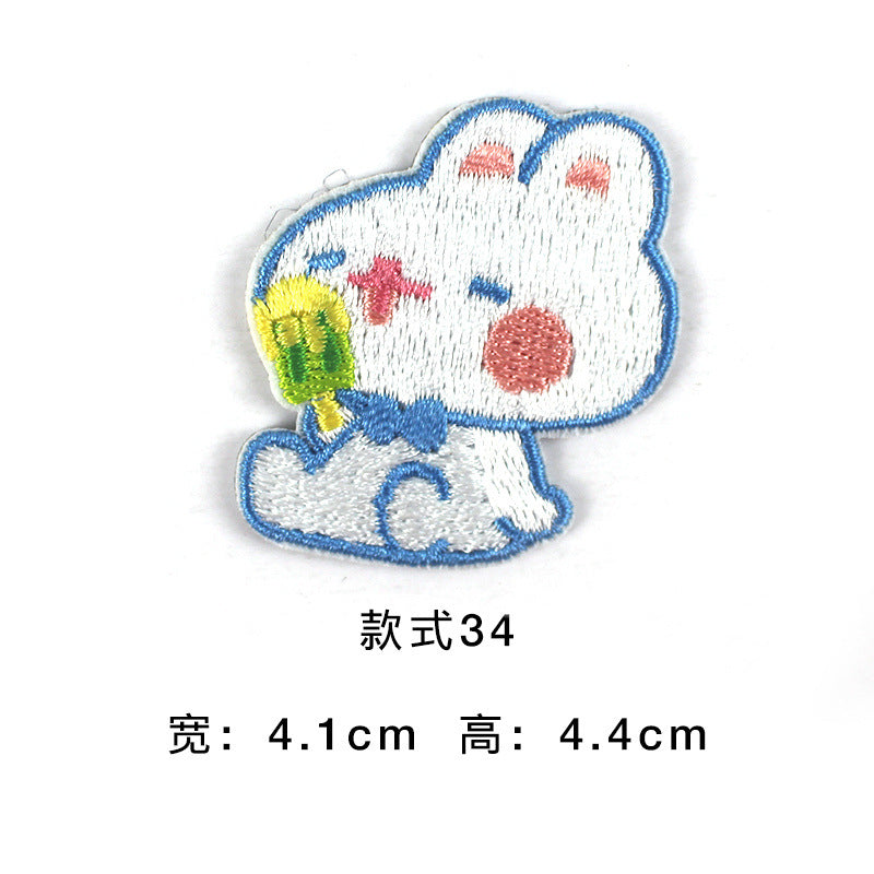 Wholesale Trendy Self Adhesive Astronaut Star Embroidered Patches Non Woven Fabric DIY Decorative For Bags Shoes Clothing Towels