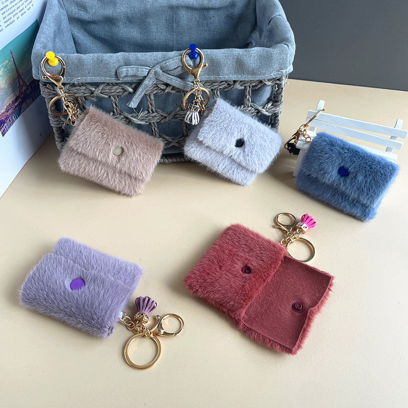 Wholesale Mini Plush Coin Wallet Keychain