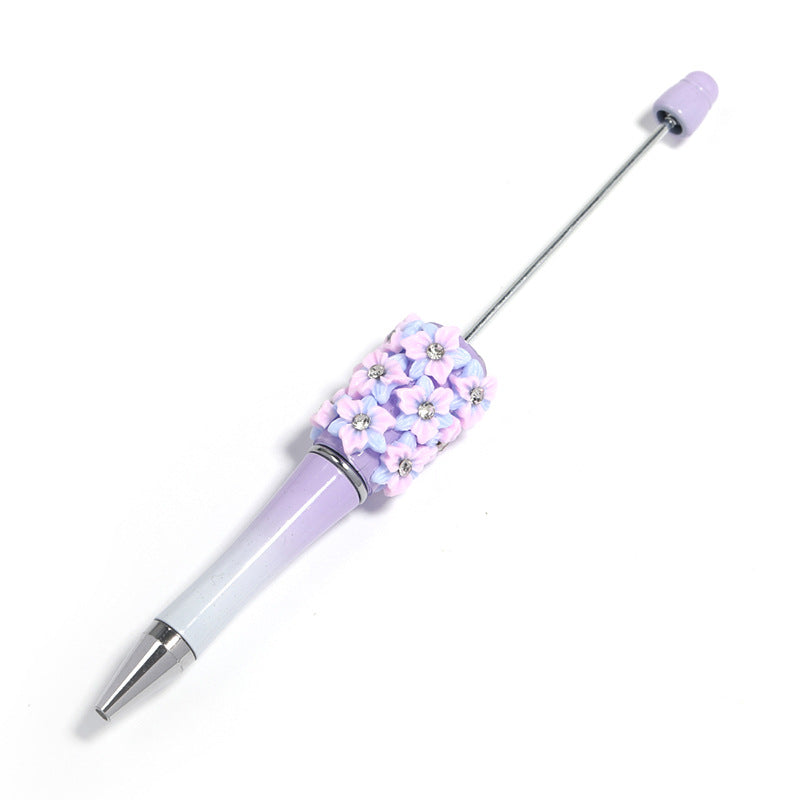 Wholesale Heavy Industry DIY Beadable Pen  Camellia Resin Rose Bead Pen