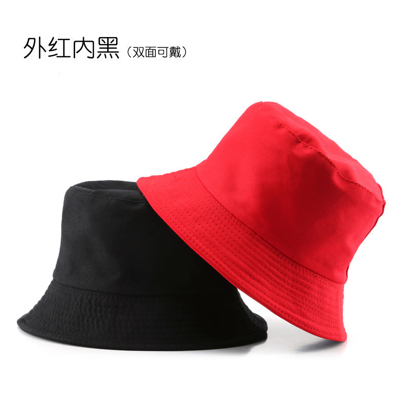 Wholesale Double-sided Solid Color Sunshade Bucket Hat