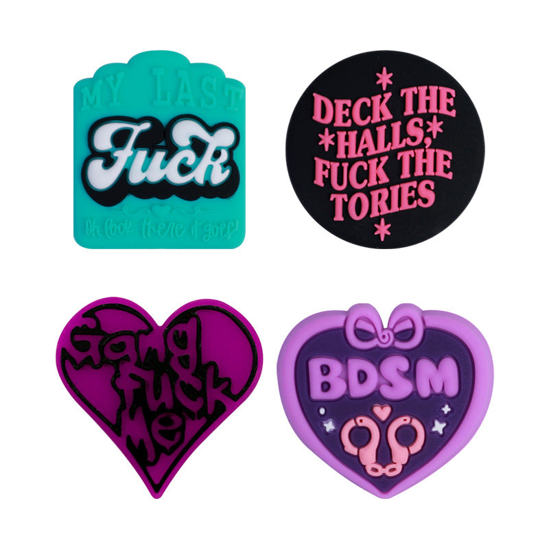 Wholesale 20PCS Personalized English Love Silicone Beads