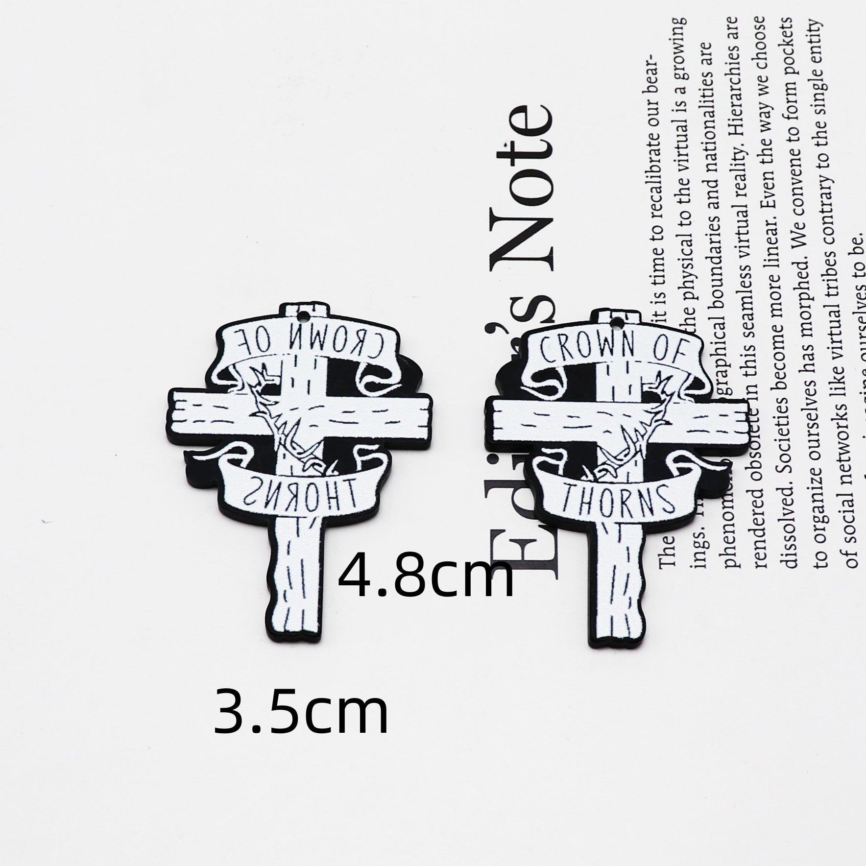 Wholesale 10pcs Double-sided Color Black and White Cartoon DIY Accessories