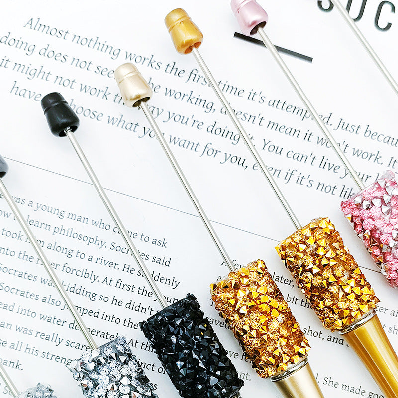 Wholesale Beadable Pens Resin Rhinestone Sticker DIY Pen