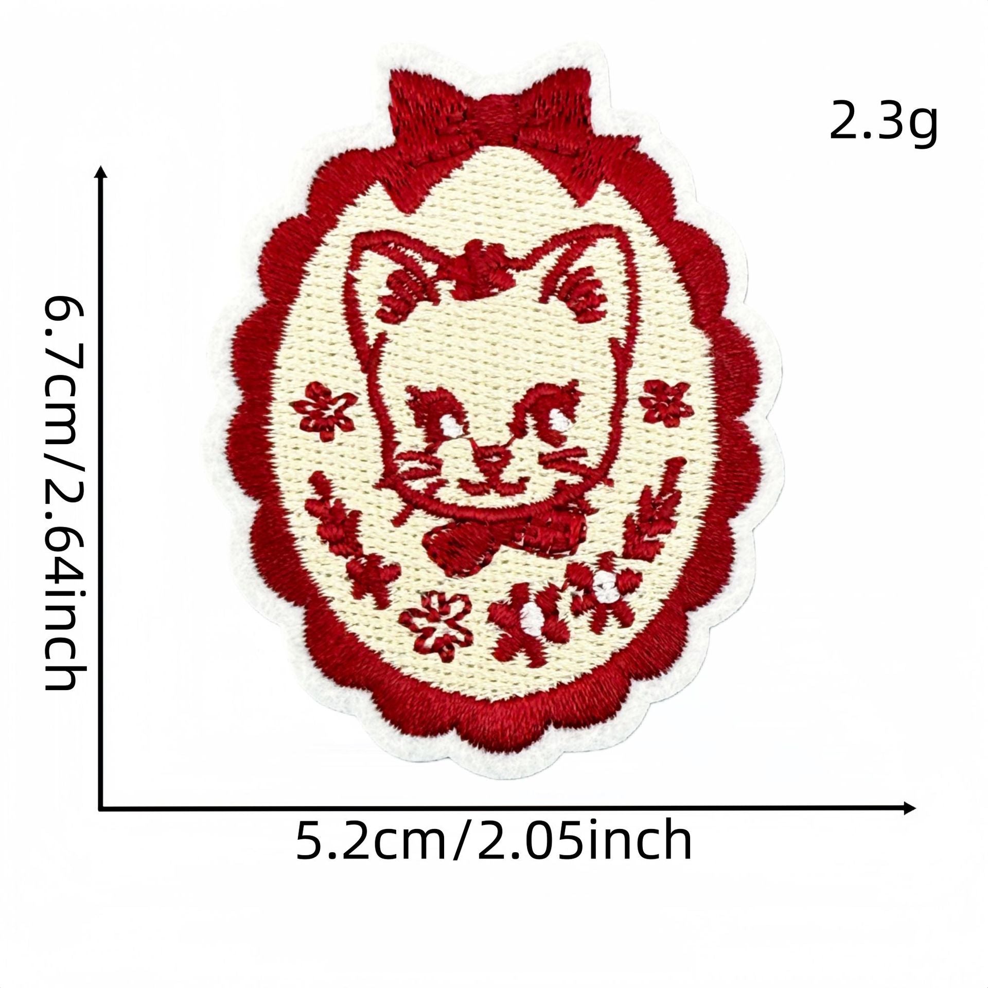 Wholesale Retro Red Valentine Embroidered Fabric Patch Ins Style Clothing Applique For DIY Craft And Resale