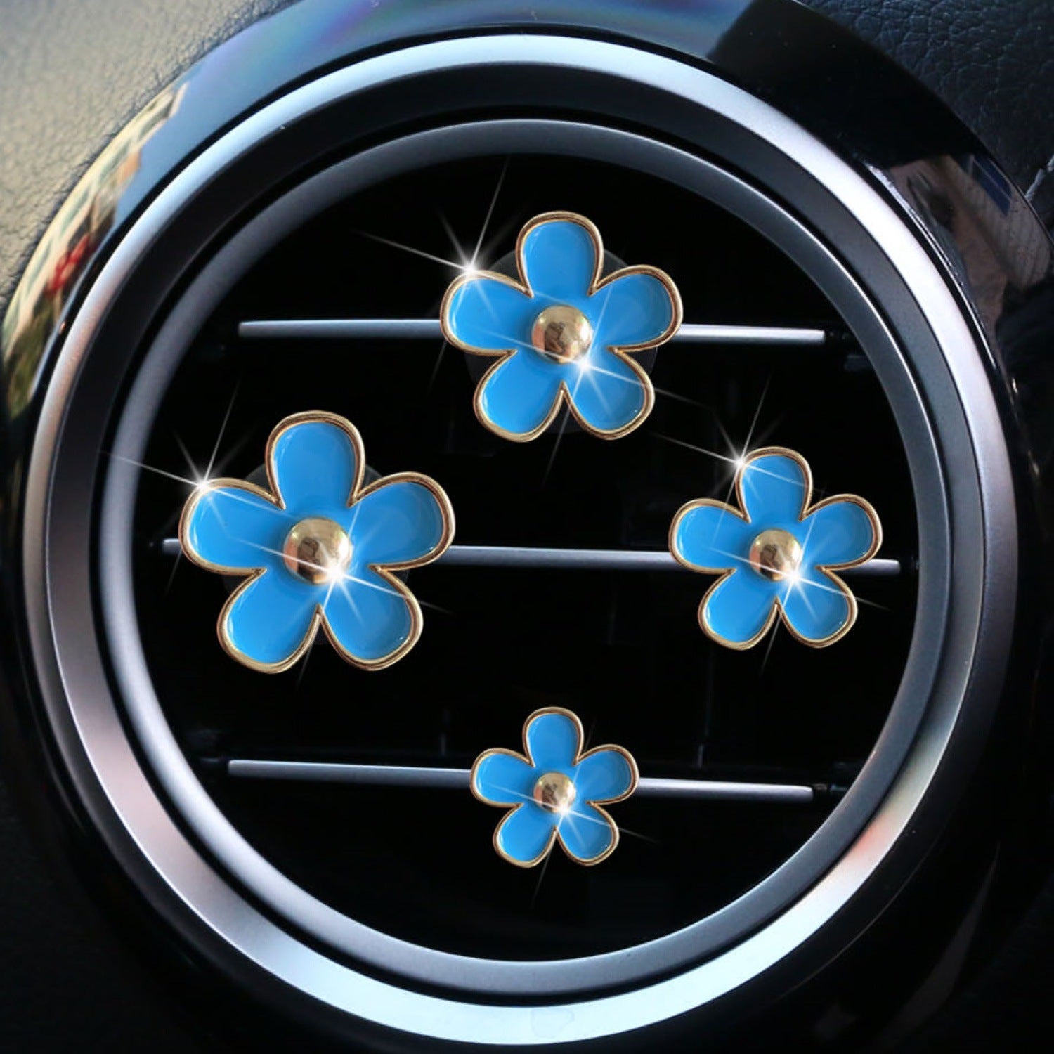 Wholesale Small chrysanthemum car alloy air outlet perfume decoration