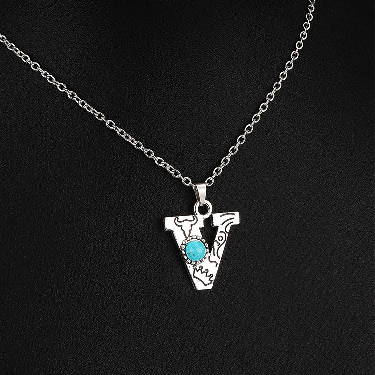 Wholesale Bohemian style English letter necklace