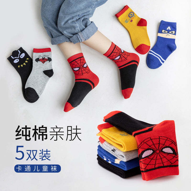 Wholesale Autumn and Winter Children's Cartoon Solid Color Cotton Socks