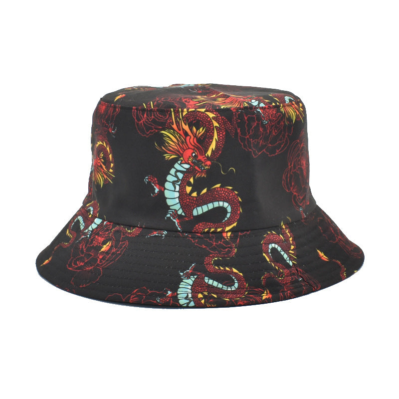 Wholesale Tie-dye Double-sided Outdoor Sunshade Printed Bucket Hat
