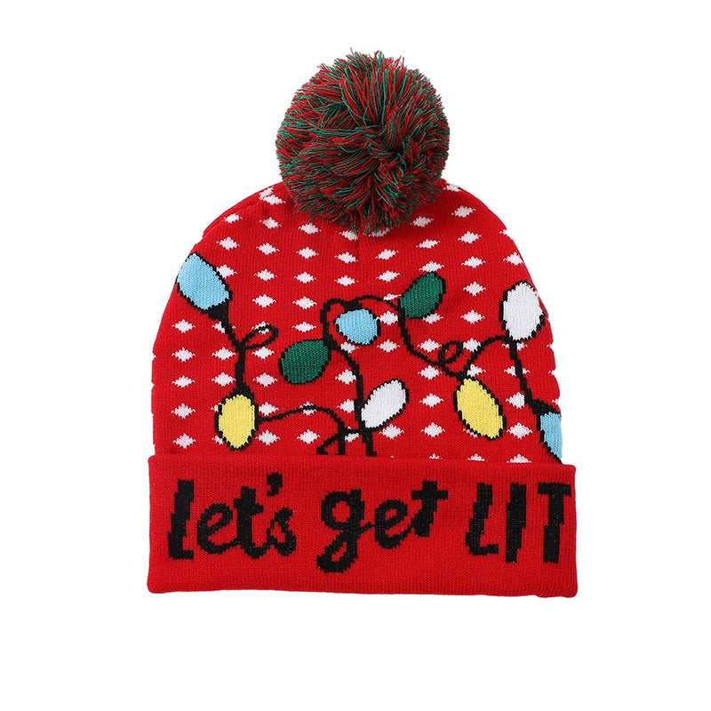 Wholesale Acrylic Christmas Wool Ball Knitted Wool Hats