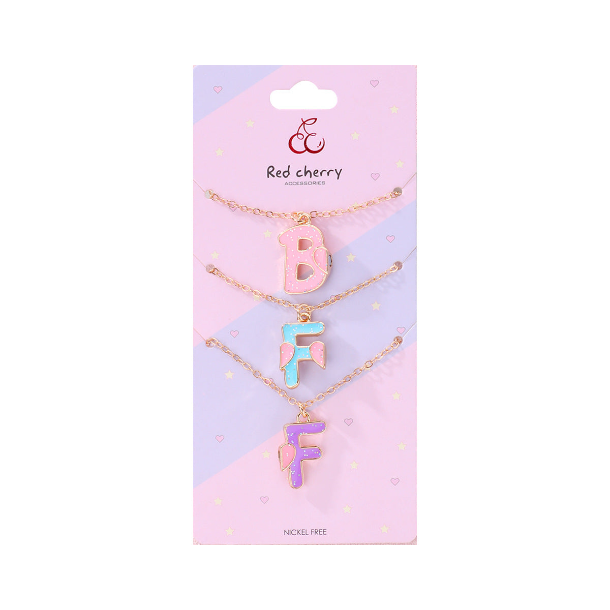 Wholesale BFF necklace simple letter clavicle chain love ing good friend set