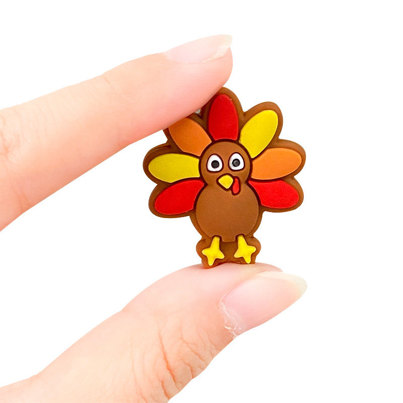 Wholesale 10pcs Thanksgiving turkey animal Focal Beads